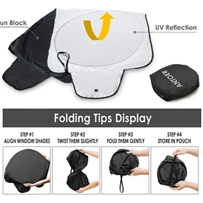 

Car Visor Windshield Block Cover Foldable Sunscreen Front Rear Window UV Protection Shield Film Waterproof Auto Accessories 1pc