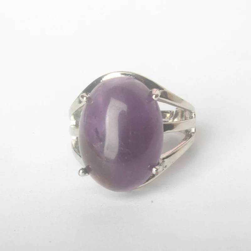 Новое посеребренное овальное Смешанное Кристальное кольцо с изменяемым