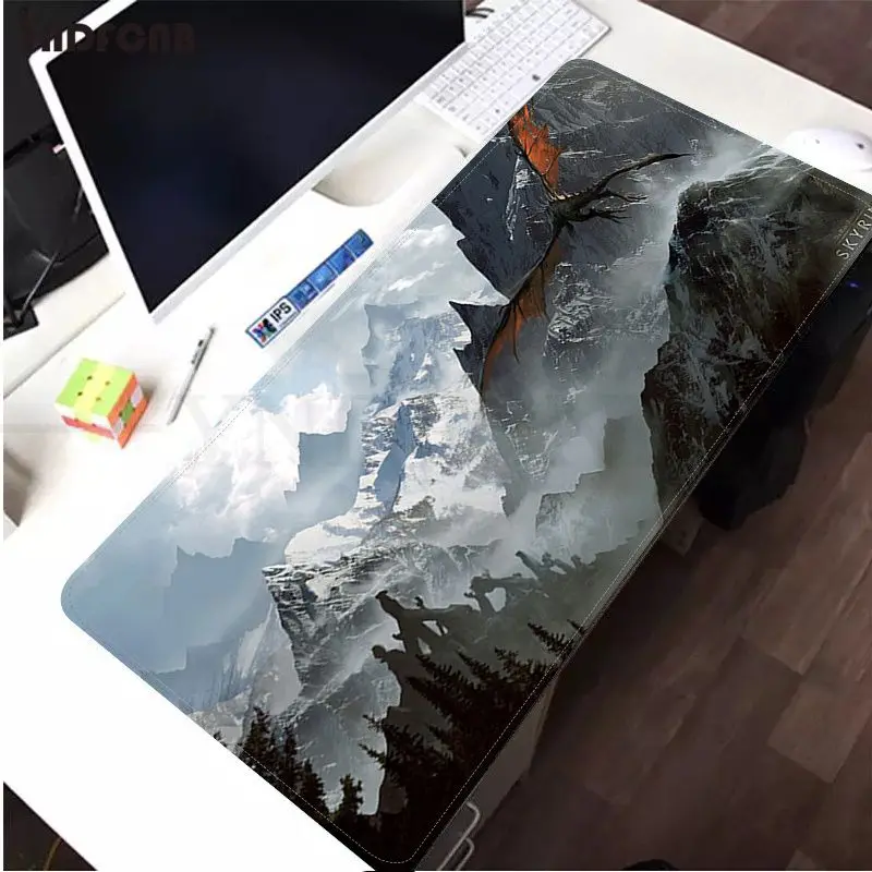 

YNDFCNB skyrim Funny Durable Rubber Mouse Mat Pad Size for Deak Mat for overwatch/cs go/world of warcraft