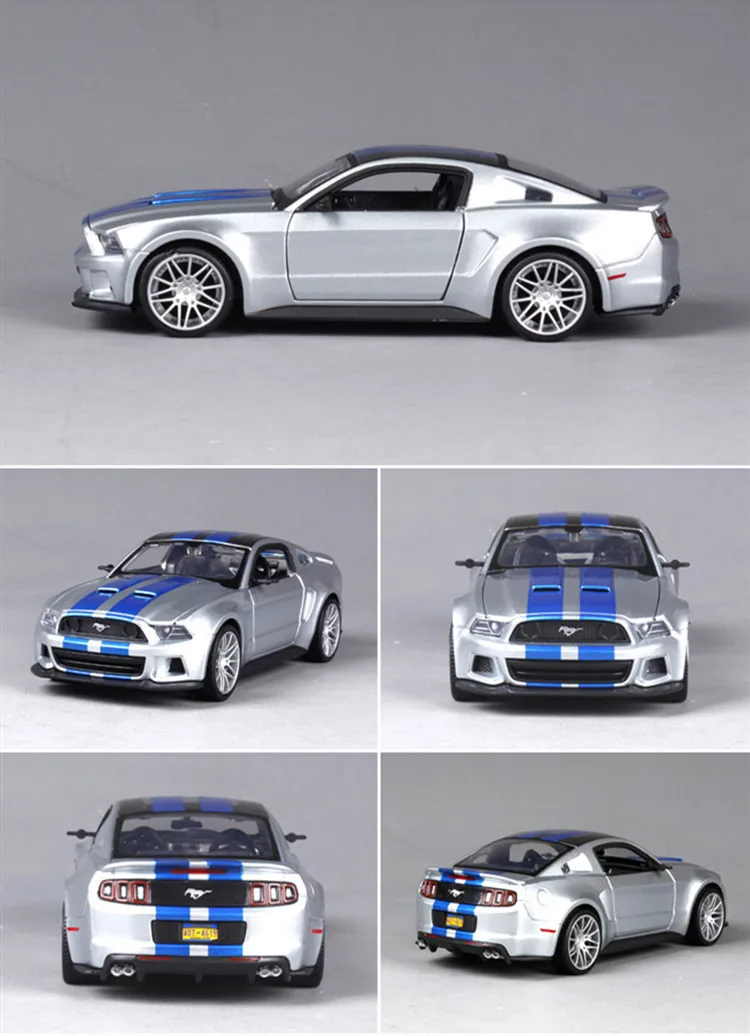 Изысканная 1:24 модель из сплава Mustang GT, модель спортивного автомобиля, коллекция премиум и gif