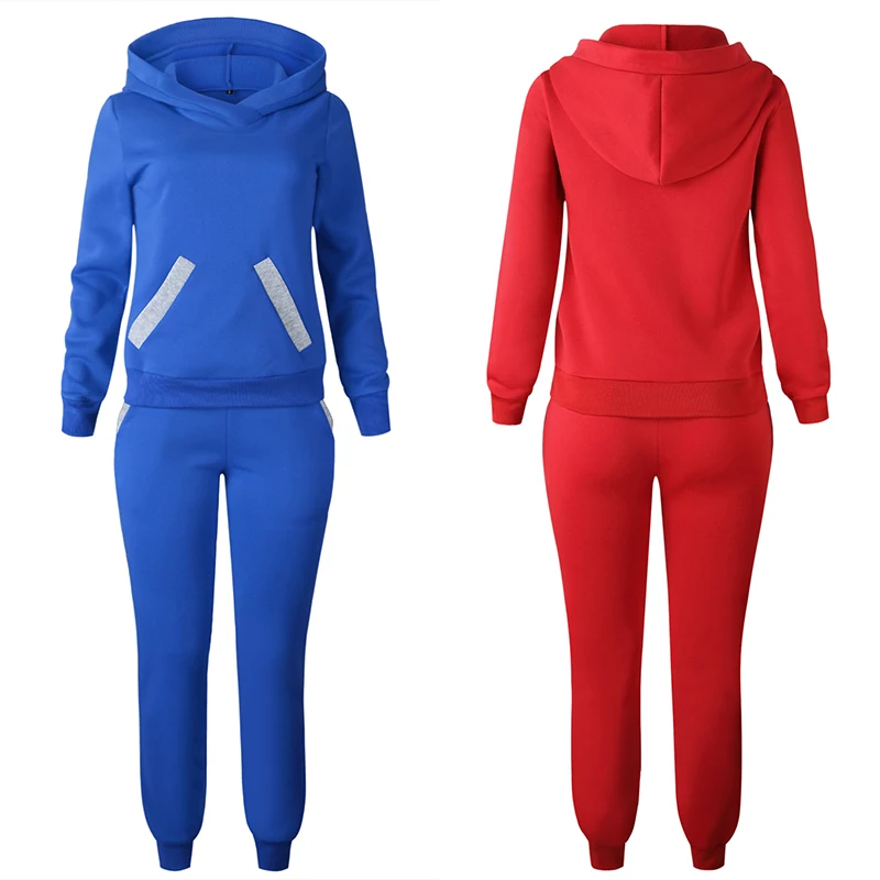 

2 Piece Set Women's Tracksuits Pullover Hoodie+Pants Sweatshirt Sets Sports Suit Female Autumn Winter Women's Trouser Suit