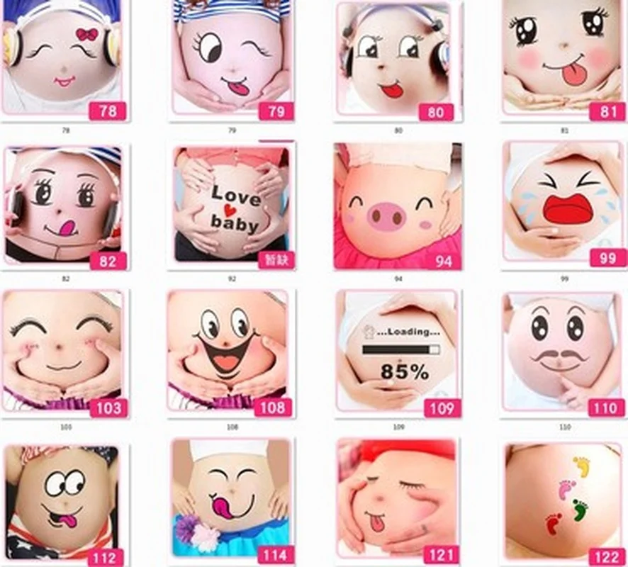 Временная тату-наклейка на живот для беременных женщин | Красота и здоровье