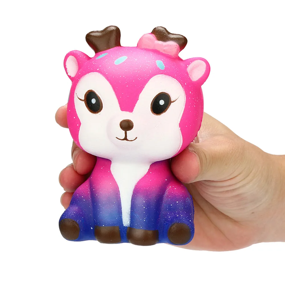 Kawaii Космическая Звезда олень декомпрессия игрушка Сжимаемый медленно растущий