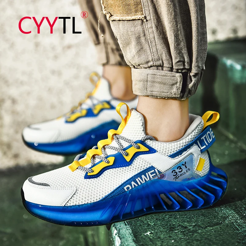 

CYYTL New Mesh Casual Sports Shoes Trend Sneakers Highten Breathable Running Blade Colorful Sole Teenagers Boys Outdoor Tennis