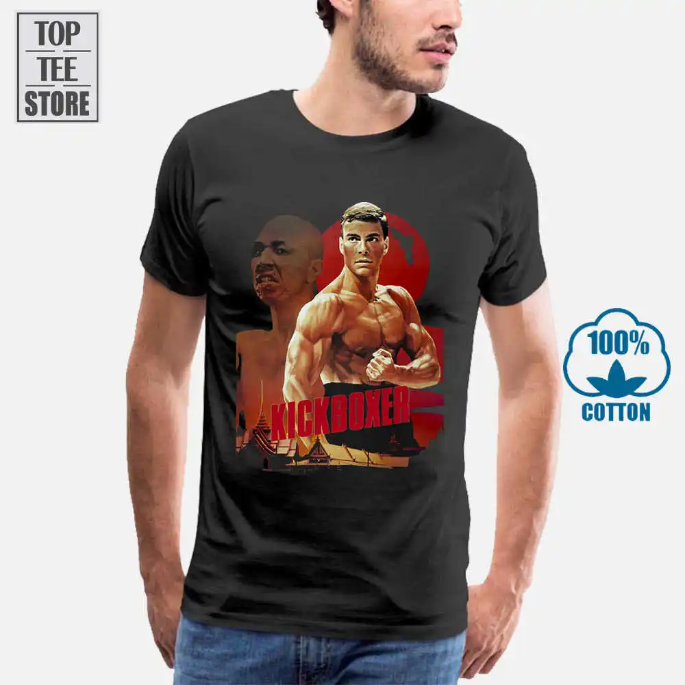 Постер фильма кикбоксер Ver 1 футболка с Жан Клодом Ван Даммом черного цвета от S до
