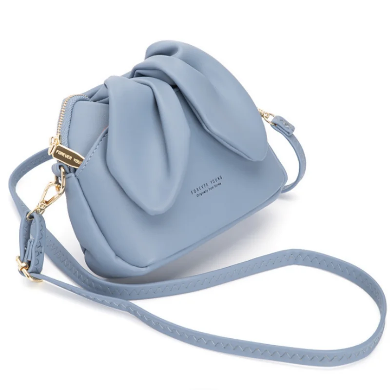 

Female Rabbit Eared Mini Bucket Bags Luxury Designer Fashion Casual Women's Leather Shoulder Bag