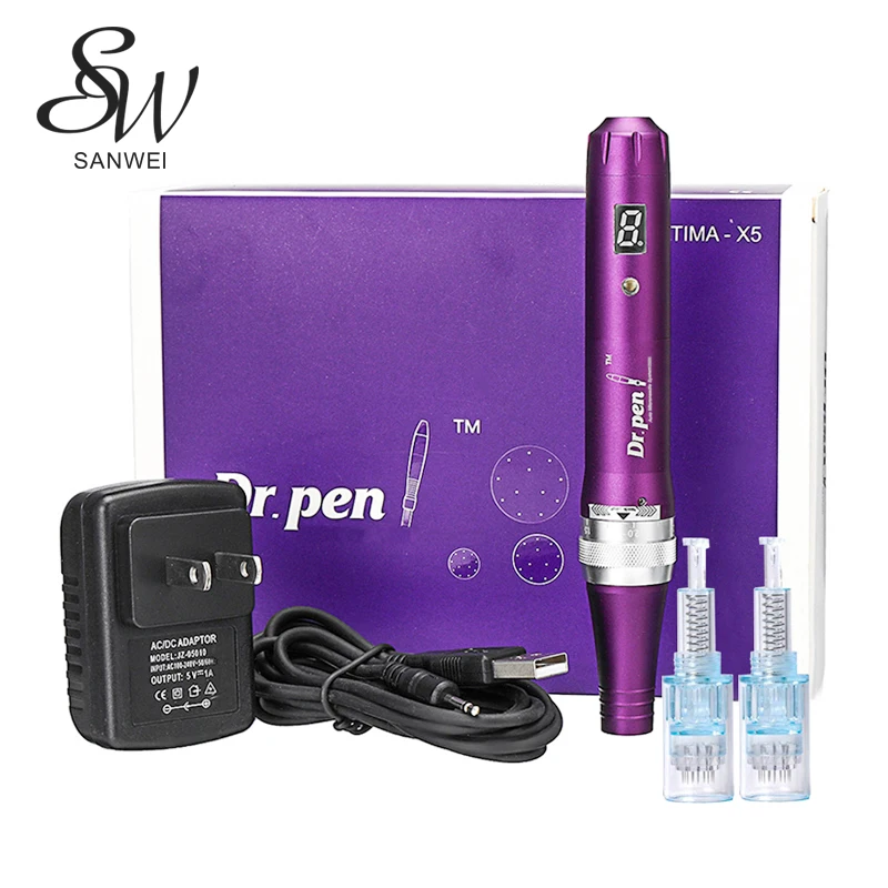 

Electric Microneedling Dermapen Profesional Anti-Aging Facial Machine Scar Acne Skin Care Best Beauty Tools Kit Dr Pen X5