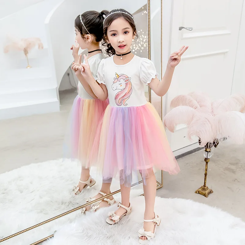 Летнее платье принцессы для девочек модное свадебное из пряжи с вышивкой дня