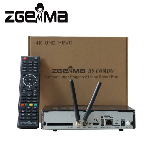 2 шт./лот в формате 4K UHD Zgemma H9 комбо CI + Linux E2 DVB S2X T2/C IPTV декодер каналов кабельного