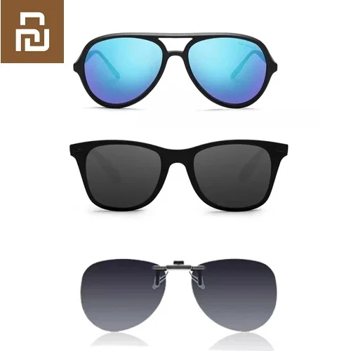 

New Youpin TS Fashion Human Traveler Sunglasses TAC Polarized Lens UV Protection for Driving/Travel Men Women Clip Sunglasses