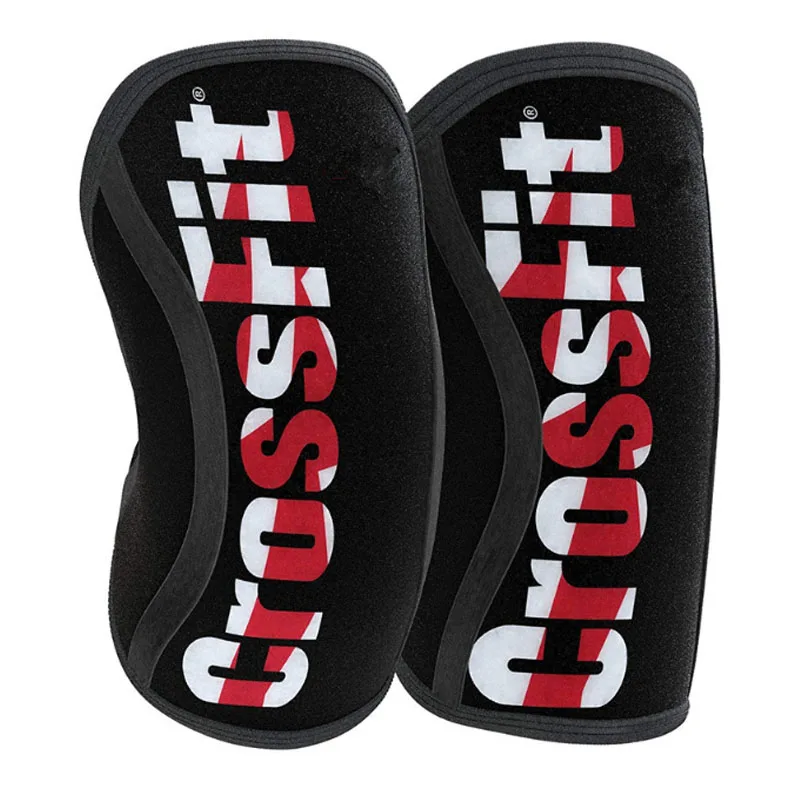 1 пара эластичные 7 мм Неопреновые спортивные наколенники для тяжелой атлетики