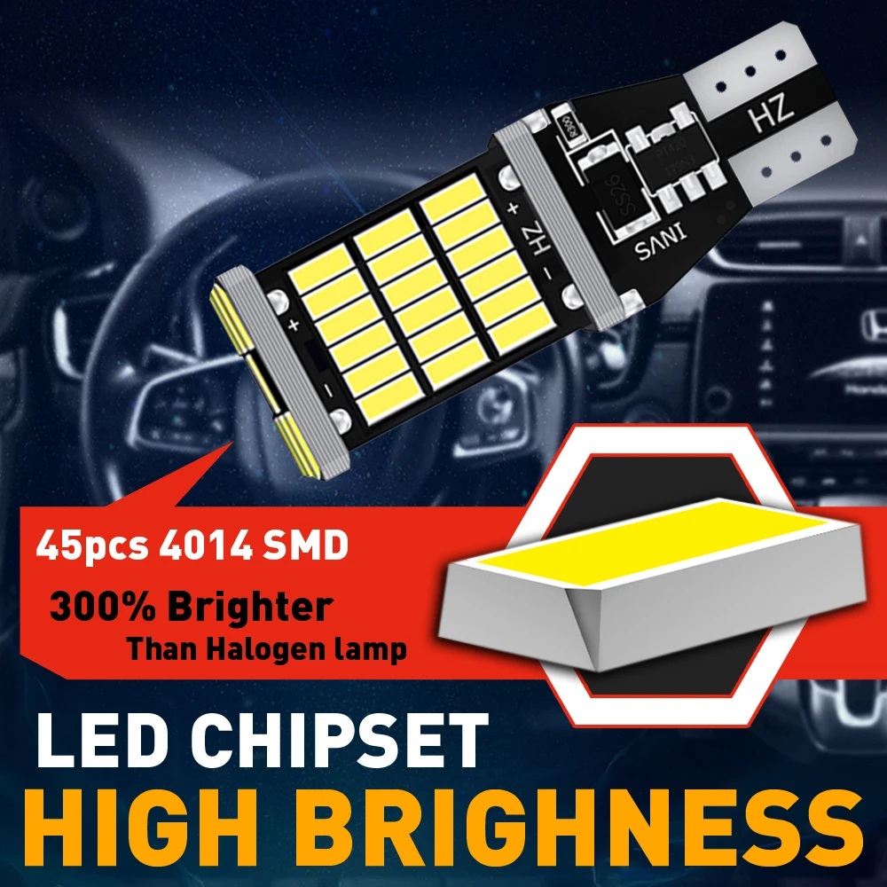 4x 1200Lm светодиодный T15 W16W Canbus лампы 921 912 ошибок обратный светильник для Audi A3 A4 B8 B6 8P
