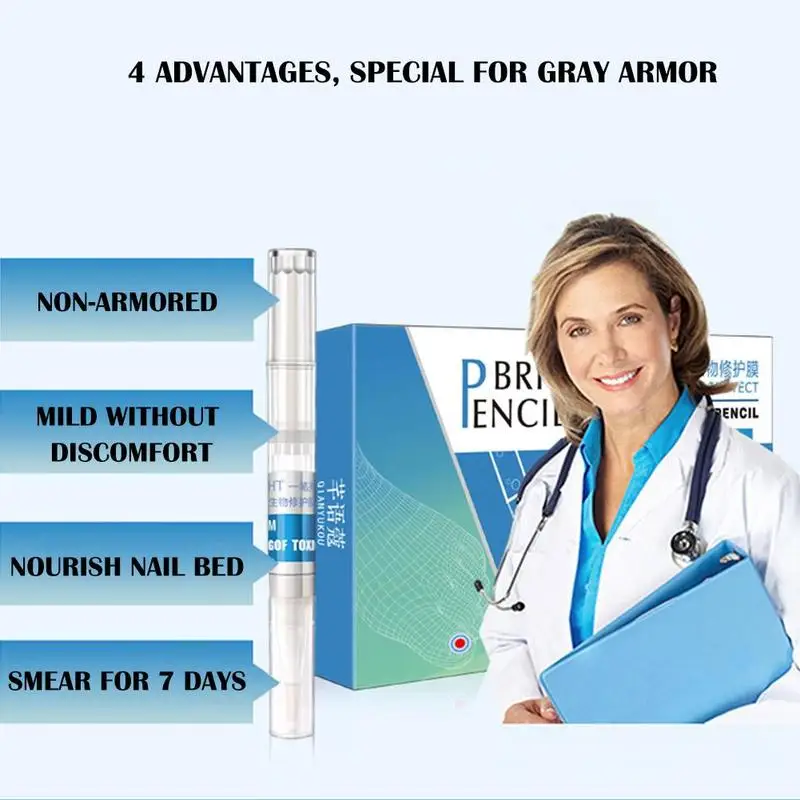 

4 pcs/box Finger Foot Nail Bright Pencil Anti Fongique Restores Infection Treatment Fungus Toenail Anti Biological Fungus R P8K6