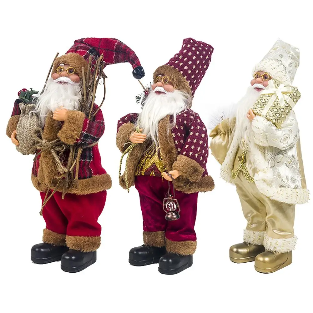 

13PCS Christmas Dolls Elk Snowman Santa Claus Standing Doll Decorations Tree Ornament For Home Navidad Kids Gift Christmas Gift