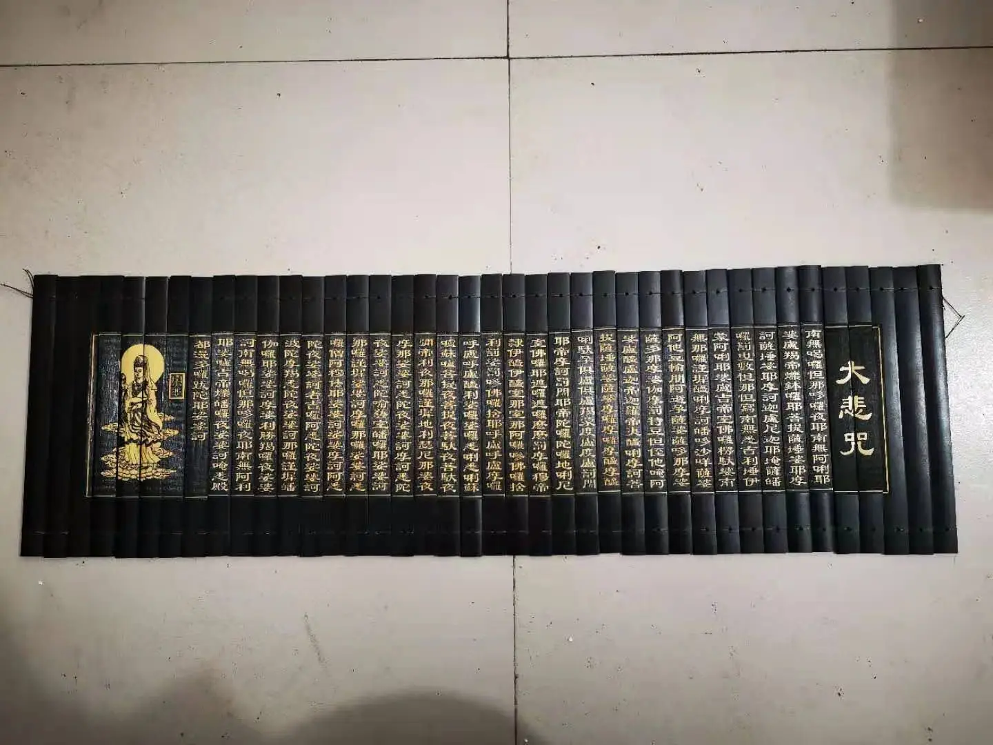 Chinese. Редкий старинный старинная бамбуковая книга мантра прекрасного