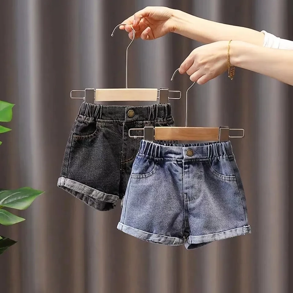 

VIDMID Girls denim shorts summer clothes new summer children's trousers baby loose fashion shorts P6028