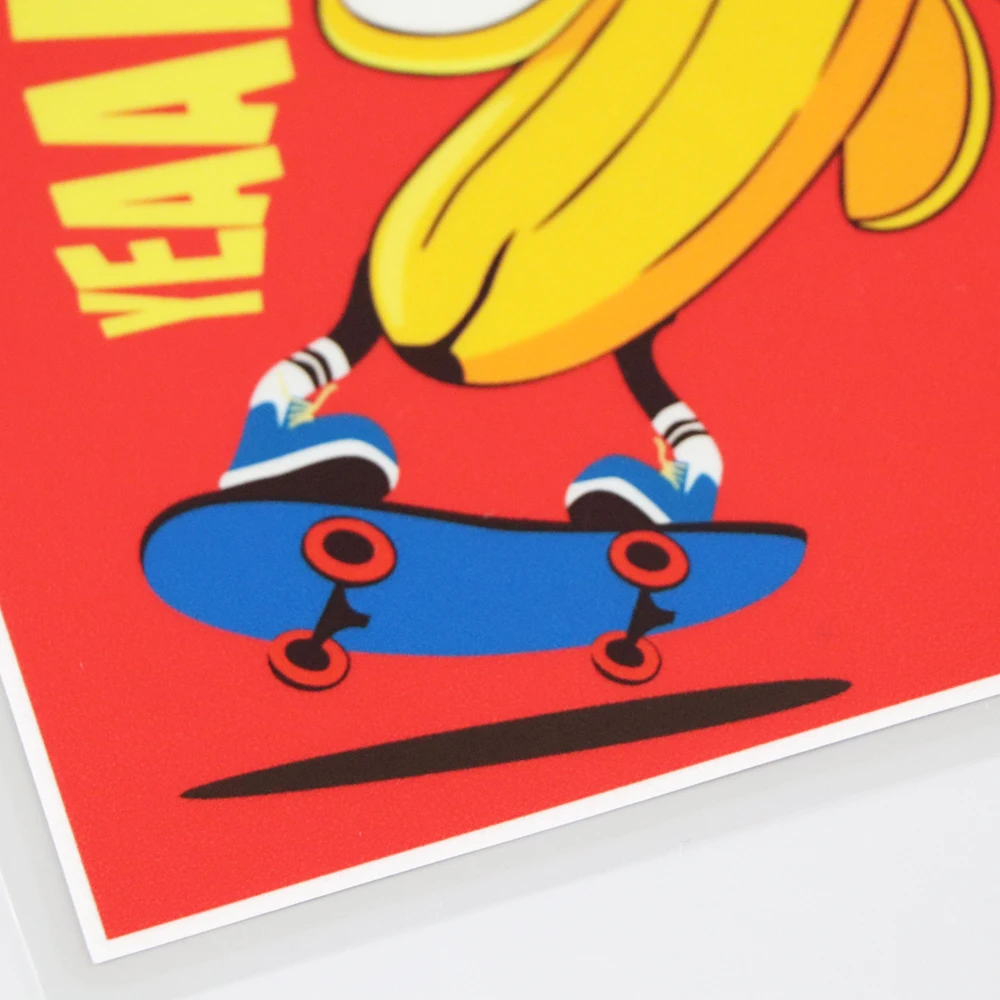 

YOJA 12.4X13CM Art Fashion Cartoon Banana Vinyl Car Sticker Decal Creative Decoration 19A-0077