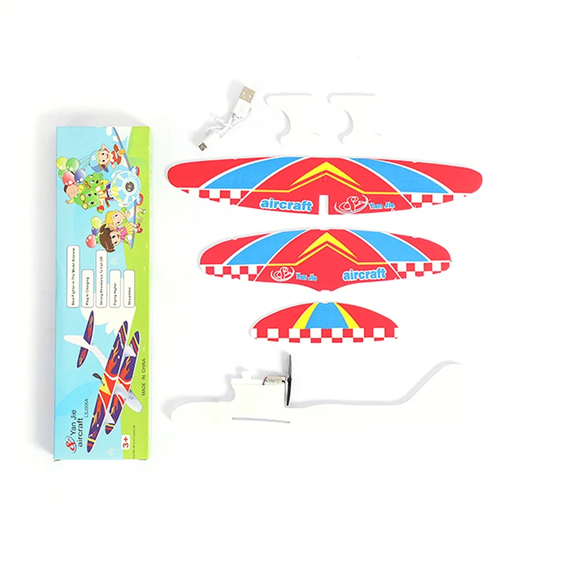 

1PC DIY Airplane Hand Throwing Glider USB Durable Aircraft EPP Foam Inertial Plane Model Relieve Kids Toys Airplane