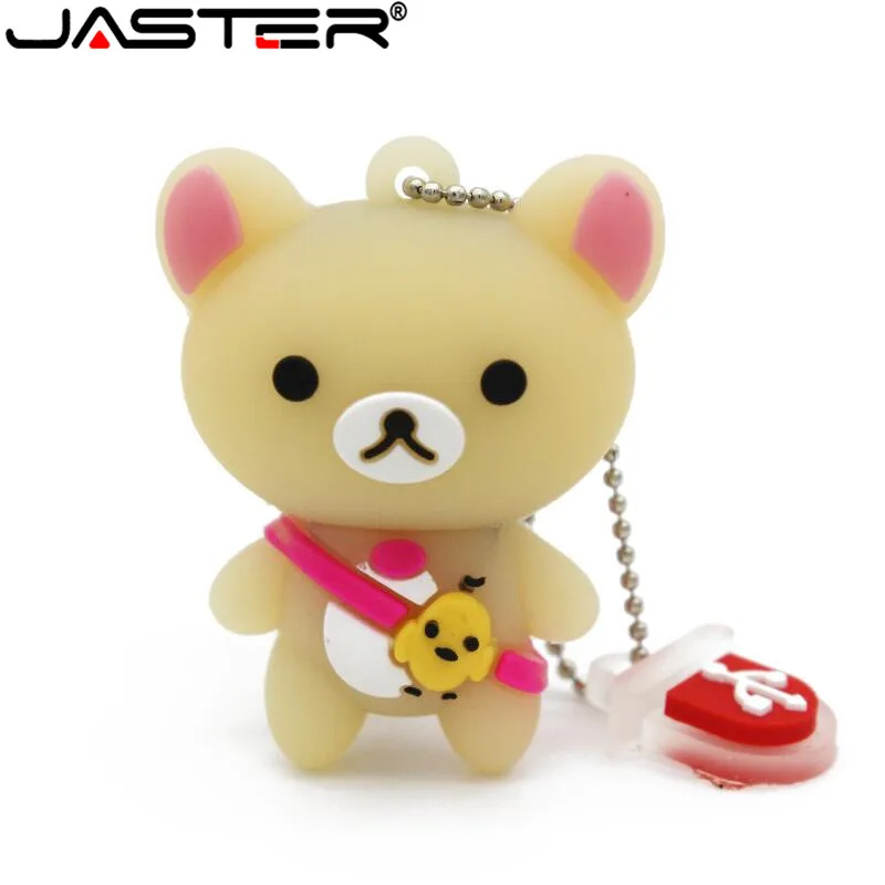 JASTER Lovely с рисунком медведя для малышей от pendrive цепочка ключей Флеш накопитель