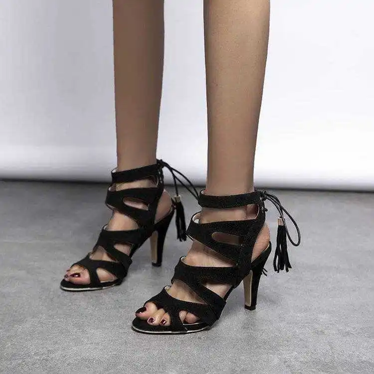 

Sexy Comfy Prom stiletto 2021 Heels Pumps Women shoes Big Size Open Toe Sandals Boots