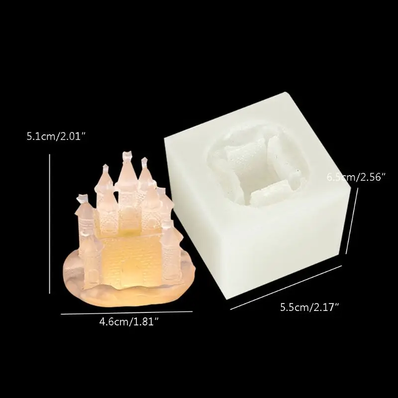 

3D Castle Silicone Mold Fondant for DIY Making Finding Accessories Sugarcraft Cake Mould Epoxy Resin Jewelry Tools Molds