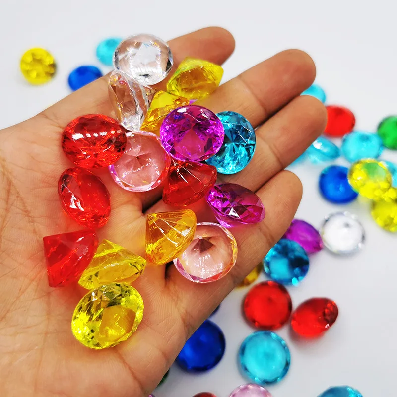 20mm Acrylic Crystal Clear Diamond Jewels Pirate Treasure Chest Gift Bag Filler Toys Party Favor Wedding Home Decor DIY Craft | Дом и сад