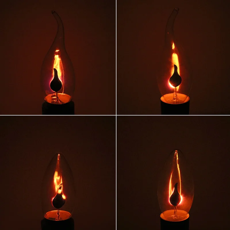 

Edison Flicker Flame Led Candle Lamp Bulb E14 Emulation Fire Lighting Vintage 3W 220V Retro Decor Energy Saving Light New