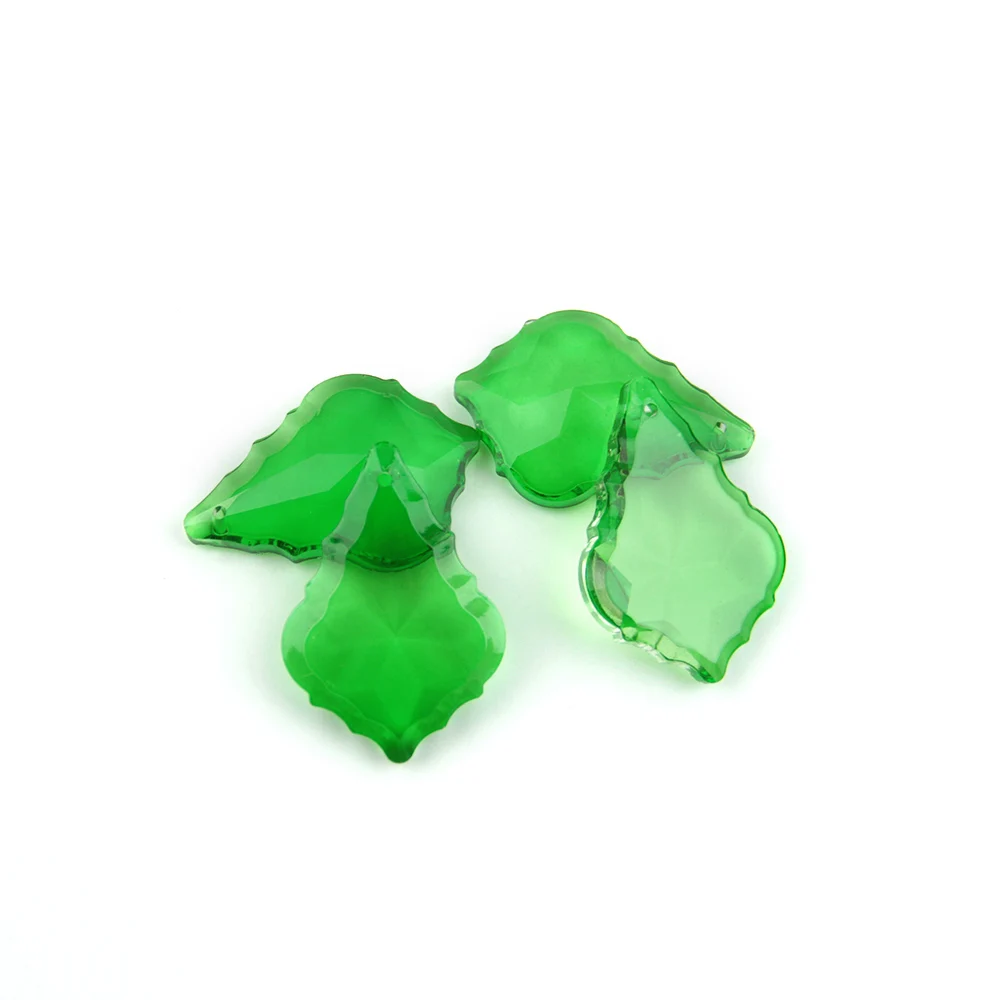 Гирлянда из темно-зеленого стекла с кленовыми листьями подвеска для люстры