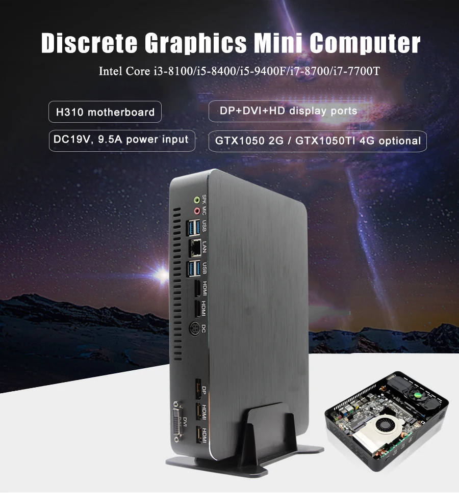 Игровой Компьютер Eglobal LAN Intel мини-ПК DDR4 на 32 ГБ Двойной HD DP DVI Настольный ПК |