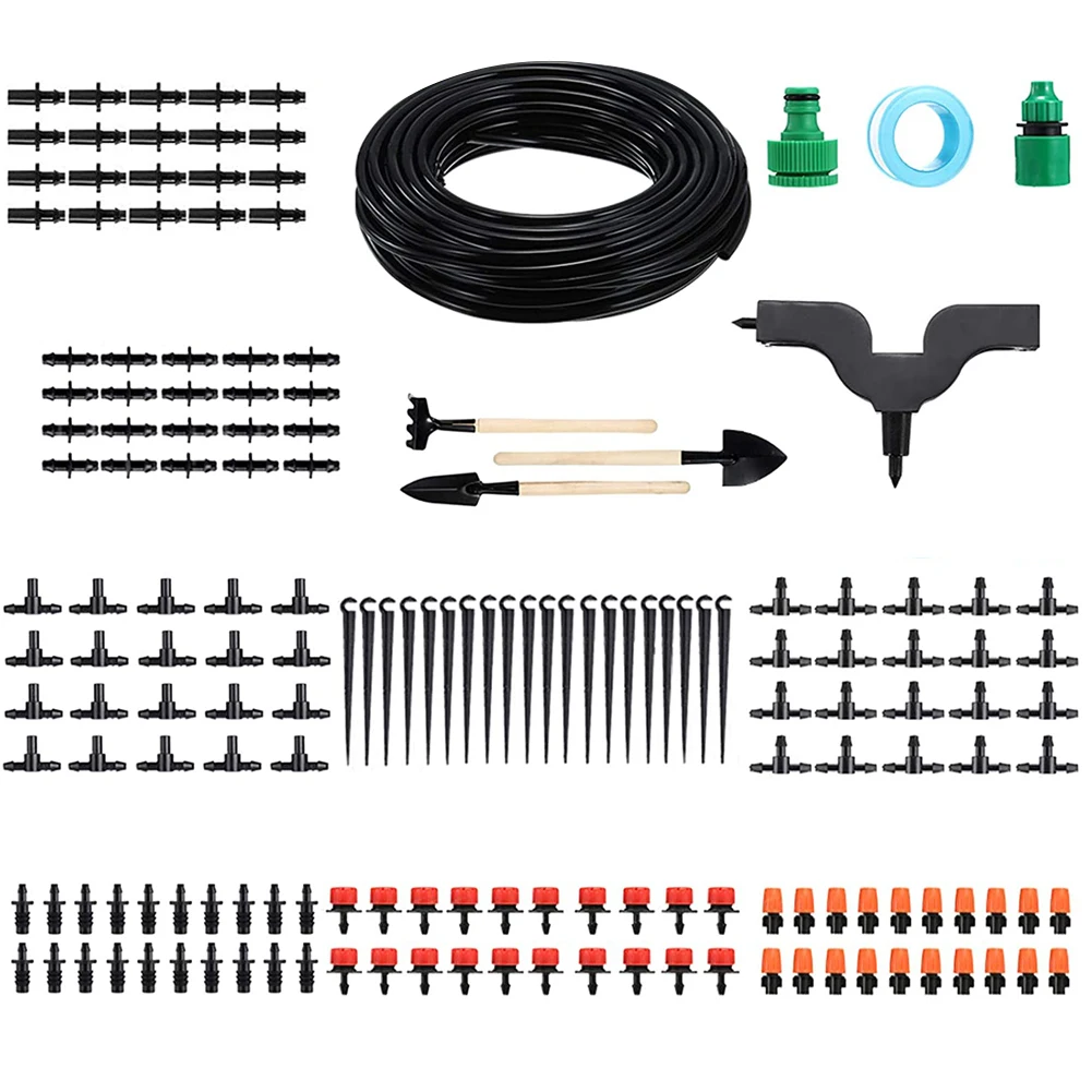 

168PCS Garden Watering Set Spray Irrigation Kit 50FT Micro Automatic Watering Sprinklers System for Indoor Plants Flower Beds