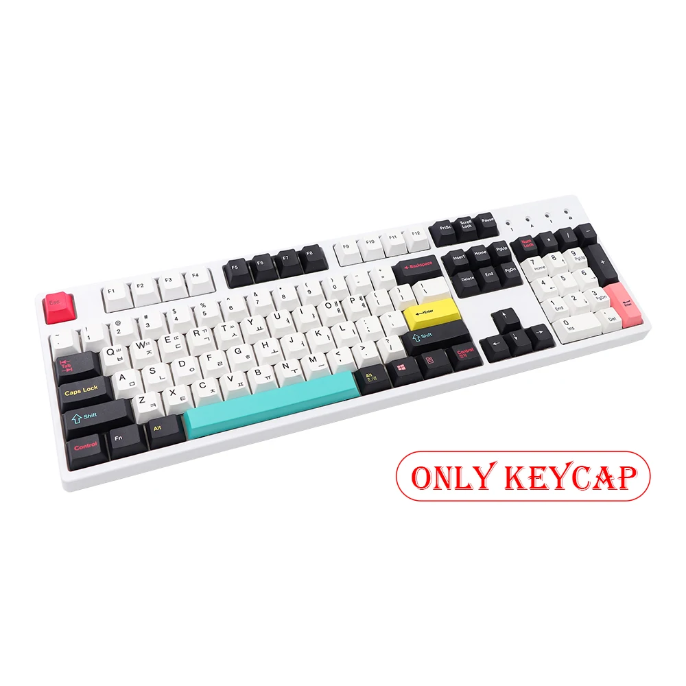 

121 Keys Future Funk KeyCap pbt Dye Subbed Cherry Profile Keycaps For GK61 64 84 tkl87 98 104 Korean character Japanese Key Cap
