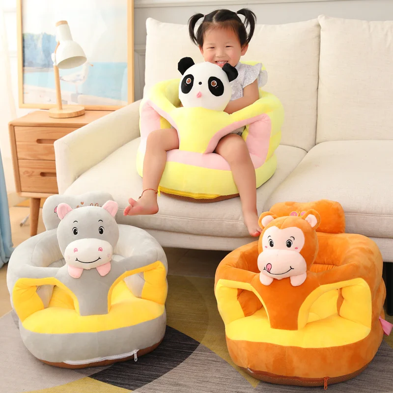 

45*45*45cm Baby Learning Sit Plush Sofa Little Child Dining Chair Fixed Fall Prevention Sofa Use On Floor &Sofa& Chair