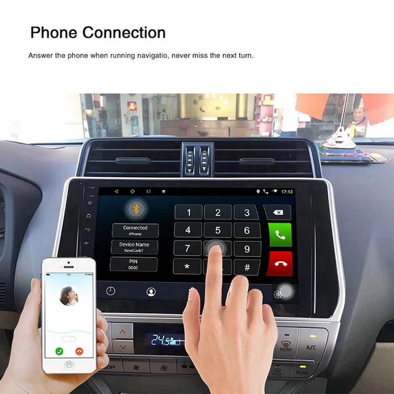 Автомагнитола мультимедийный плеер для Toyota Prado 2018 2 Din Android 9 1 + 16 ГБ автомобильный