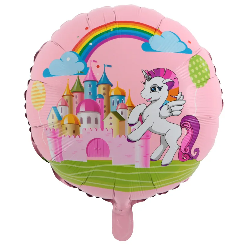 18inch ballon 3 1 шт. 100*97 см Розовая лошадь пони фольгированный воздушный шар-единорог с днем рождения свадьба Единорог тема вечерние украшения детские игрушки Globos - Цвет: 18inch ballon 3