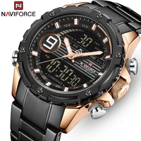 naviforce mens watch top luxury brand stainless steel waterproof mens watches fashion quartz male wrist watches for men