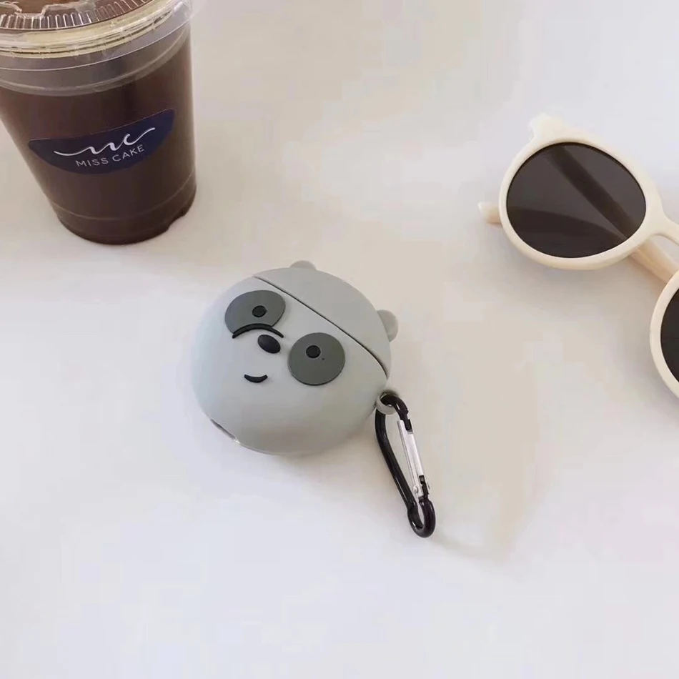 670-L Чехол для наушников для AirPods чехол с мультяшным медведем силиконовый чехол для Apple Air pods 2 милые наушники сумка для Earpods чехол s аксессуары - Цвет: 670-L