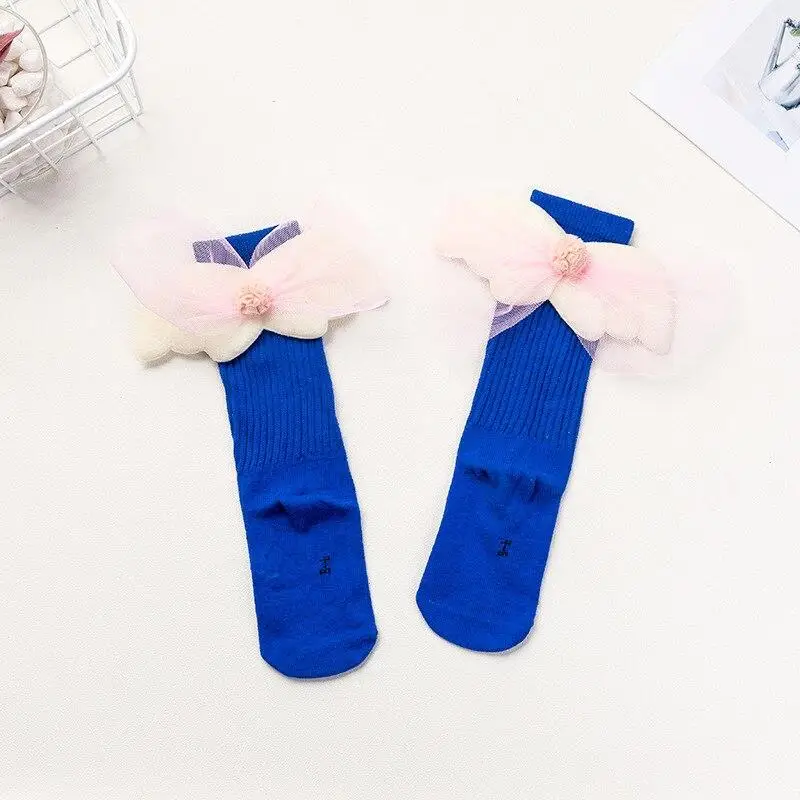 

Fashion Girls Kid Lace Socks Children Autumn Long Knee High Socks Candy Color Princess Sock for Girls 2-10Y