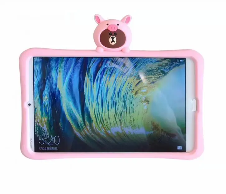 Мультяшный детский силиконовый чехол для IPad 7-го поколения для IPad 10,2, мягкая задняя крышка для нового IPad 10,2, чехол для планшета+ ручка - Цвет: pink