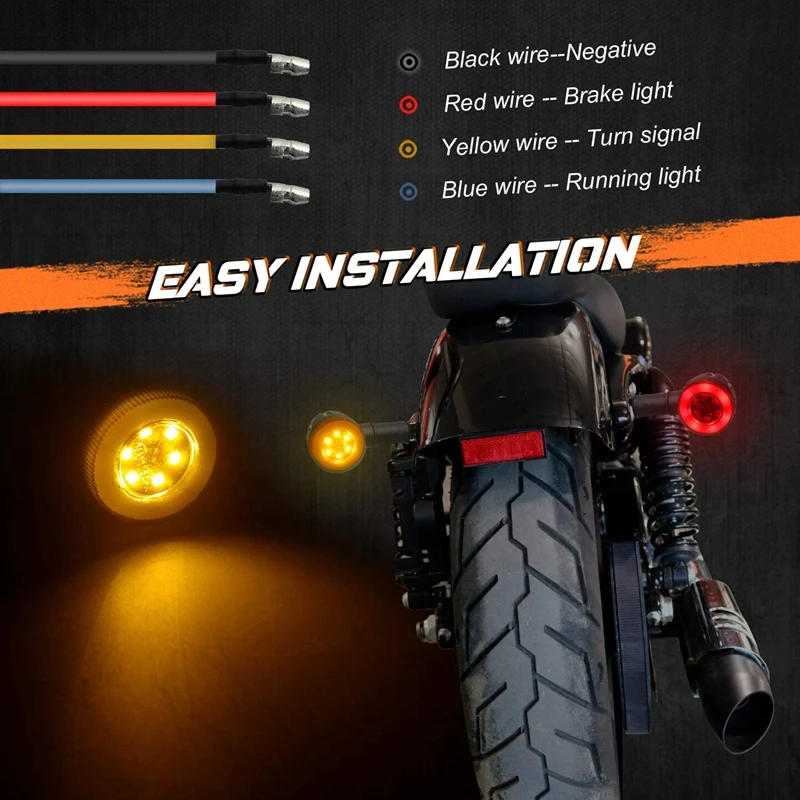 

Universal Motorcycle Blinkers LED Turn Signals Light Switchback Running Lights DRL Indicators Compatible for 12V