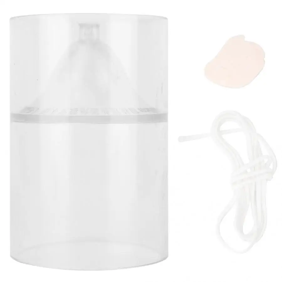 Transparent Plastic Candle Mold Church Tip Candle Making Mould with Metal Cover DIY Tool 3 Sizes - Цвет: 7x10cm
