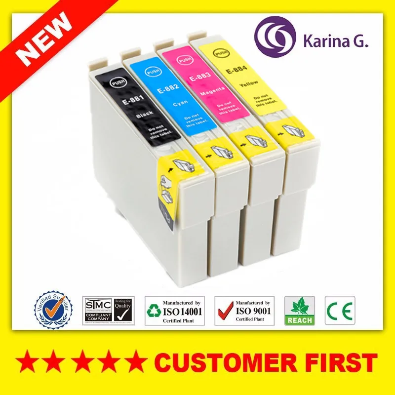Совместимый картридж для Epson T0881 — T0884 костюм Stylus CX4400/CX4450/CX7400/CX7450 NX100/NX105/NX110 и т. д.