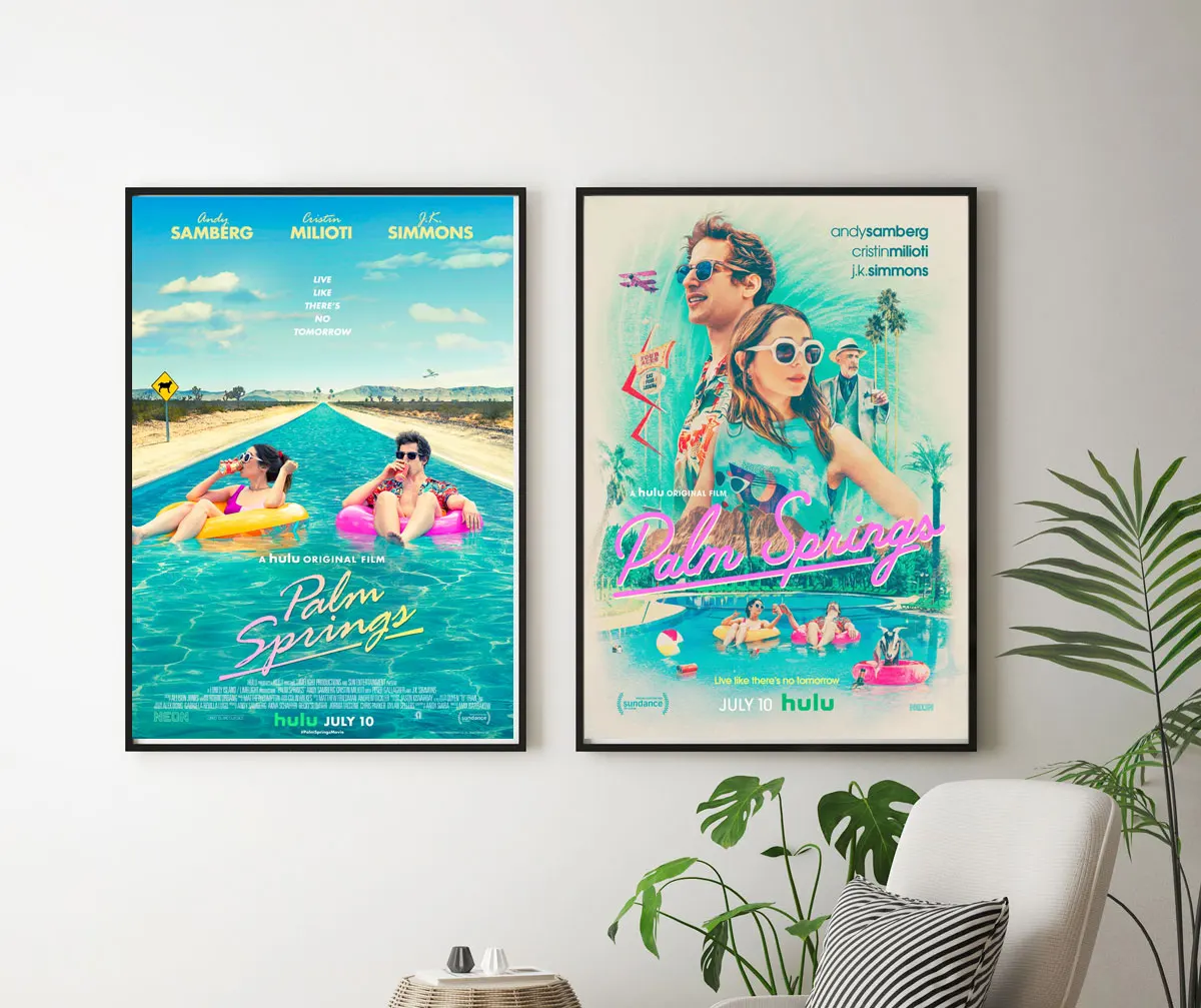 M577 пальмовые пружины 2020 кино искусство Шелковый плакат украшение принт канавас