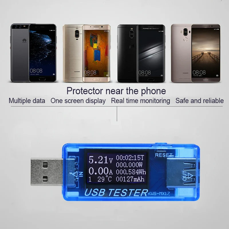 8 в 1 QC2.0/3 0 4 30 USB тестер мощности напряжения измеритель тока Мобильный телефон