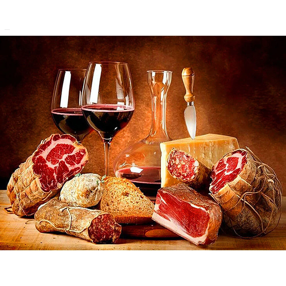 5d алмазная живопись полная картина квадратная мозаика с едой Алмазная