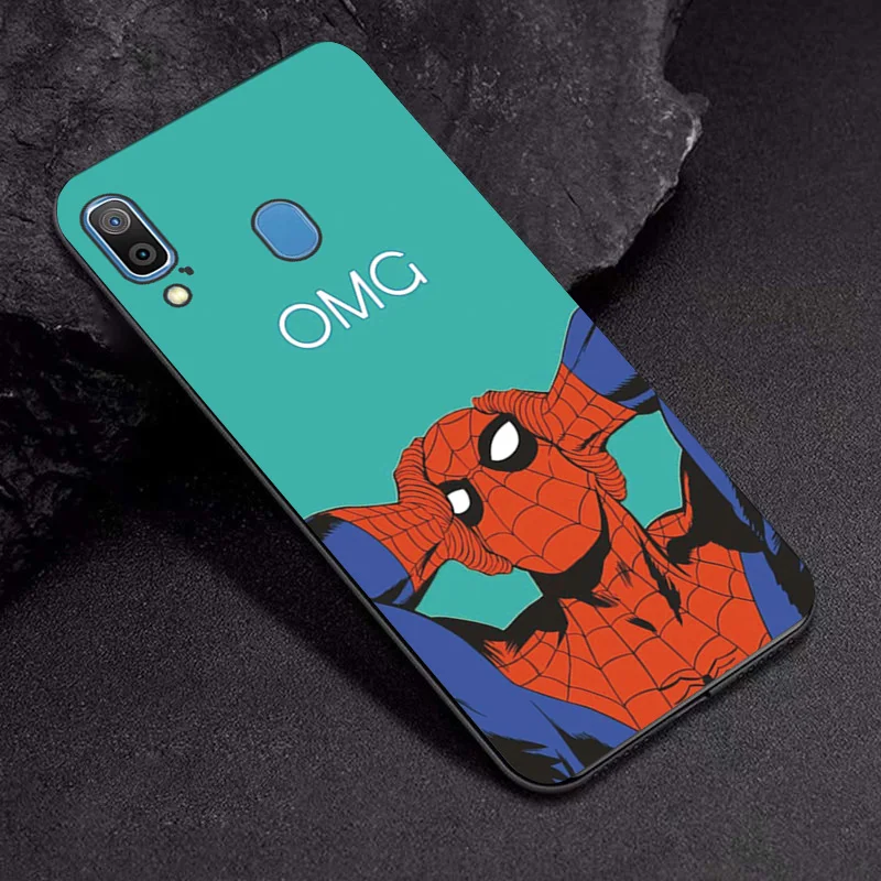 Для samsung Galaxy A10 A20 A20E A30S A40 A50S A60 A70S чехол КРЫШКА ДЛЯ samsung M10 M40 Marvel Человек-паук черный ТПУ чехол для телефона A50 - Цвет: TPUBLK629