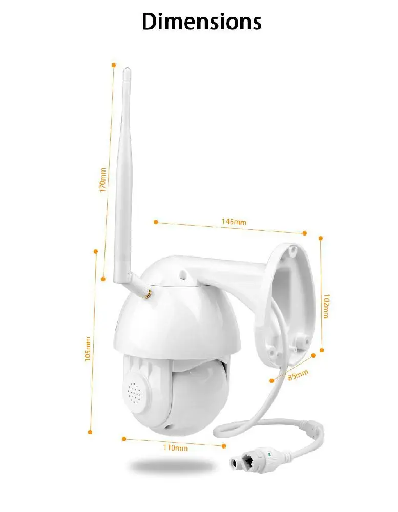 Wanscam K38D 1080P WiFi PTZ IP камера распознавание лица автоматическое отслеживание 4X зум