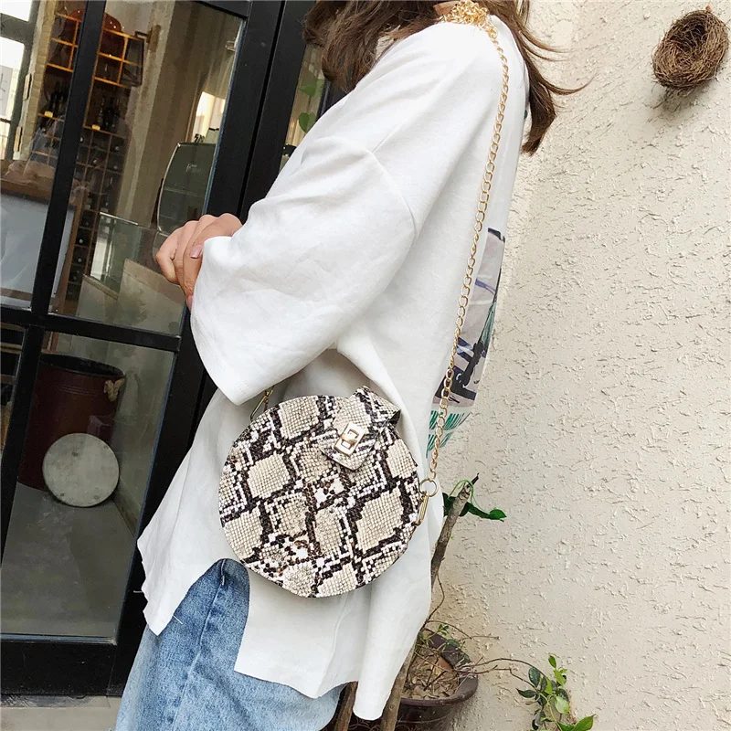 

Bags Women Shoulder Bag PU Leather Round Crossbody Messenger Bags Purse Small Bag /BY