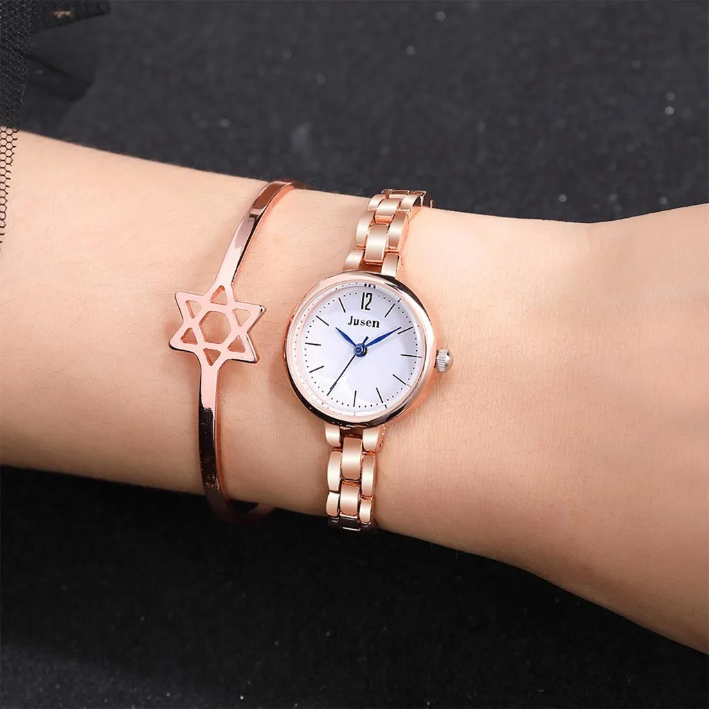 Модные Простые Звездные бриллиантовые инкрустированные часы из сплава женские