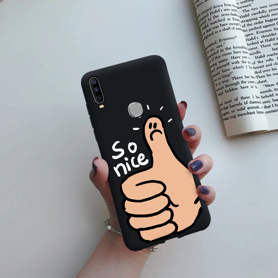Силиконовый чехол для Vivo Y12 Y15 Y17 Y3 Y19 1915 U3 1904 задняя крышка милый кот кактус