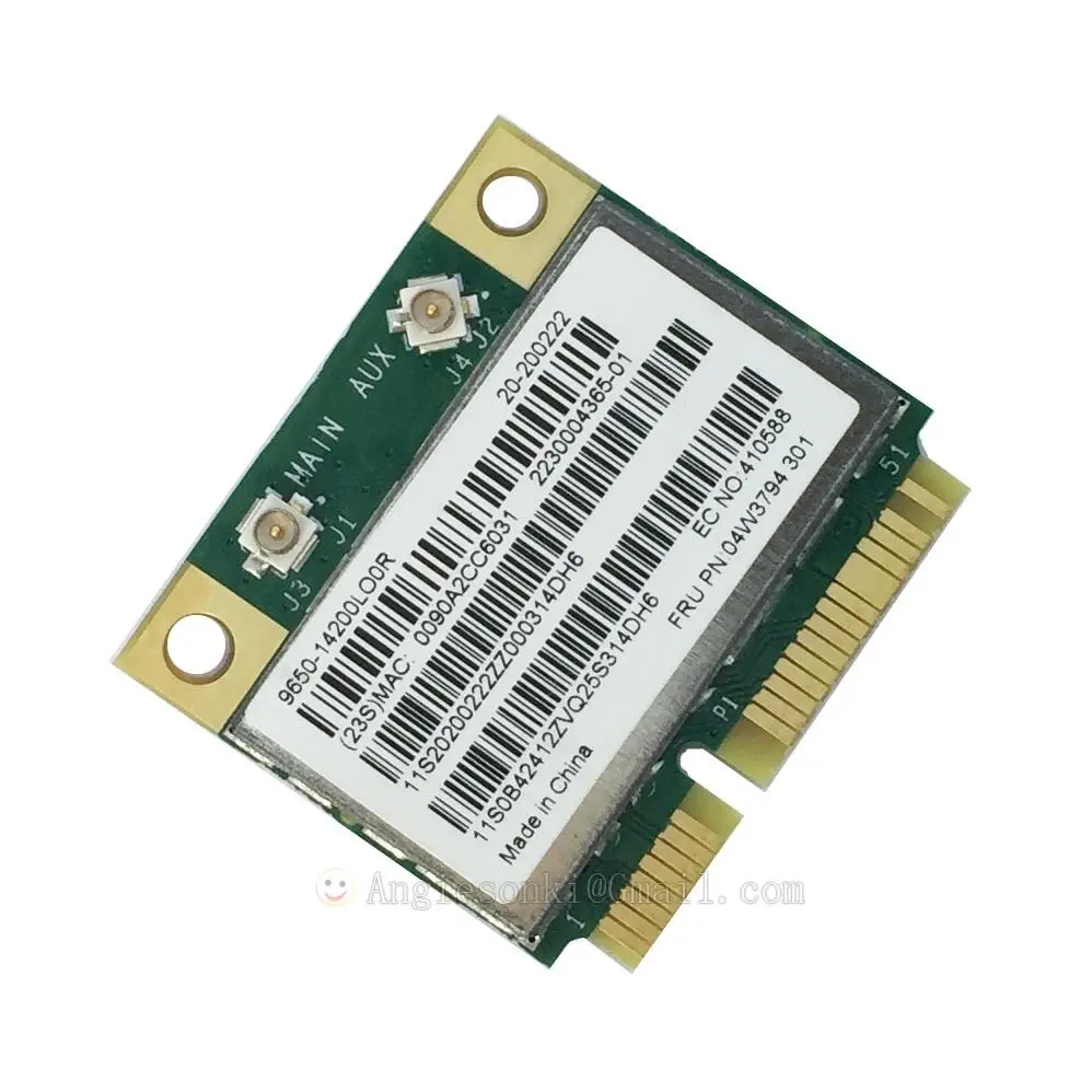 Беспроводная карта BCM943142HM 802.11bgn WIFI + BT4.0 04W3794/04W3795 Mini PCI E для Lenovo Thinkpad G400 E530C E135 X140E S431
